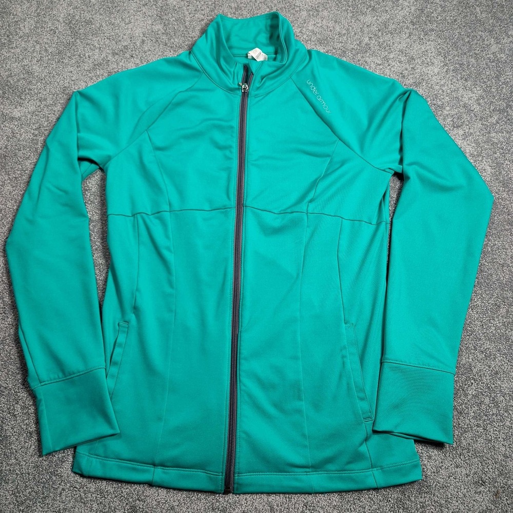Under Armour Allseason Gear Full Zip Jacket Teal LG/G Women's Athletic Track Top